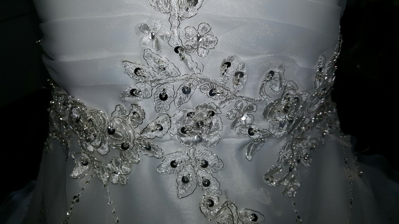 ivory and crystal flower girl dress